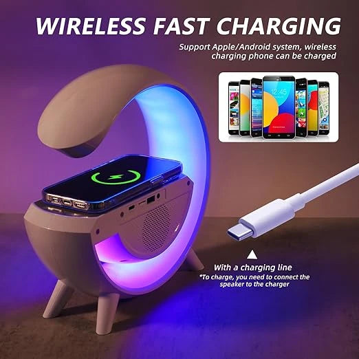 Speaker Lamp with Wireless Charging